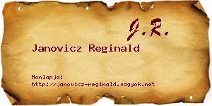 Janovicz Reginald névjegykártya